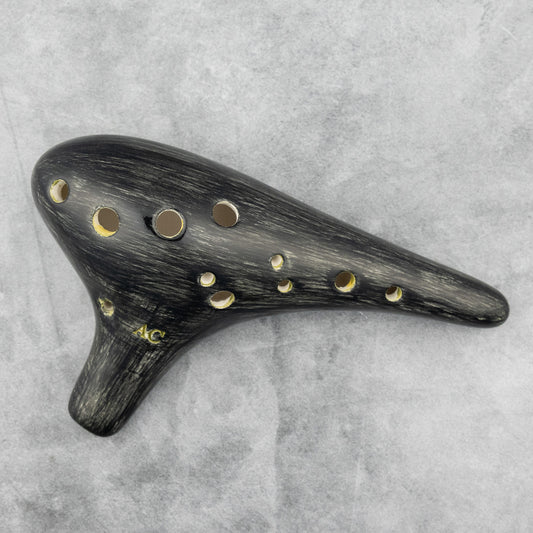 Songbird Sonoro Alto C 12-Hole Ocarina, Brushed Black Glaze