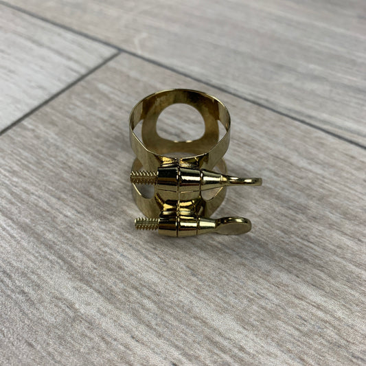 Selmer Eb Alto Saxophone Ligature, Gold Lacquer Finish