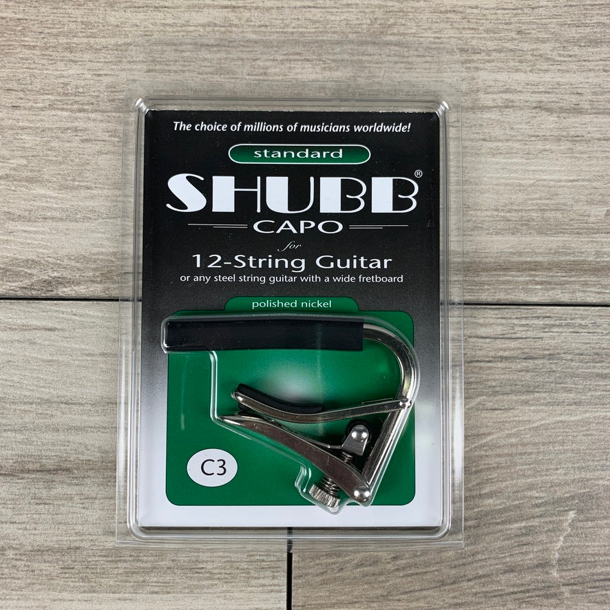 Shubb C3 Standard Capo for 12-String Guitars, Polished Nickel