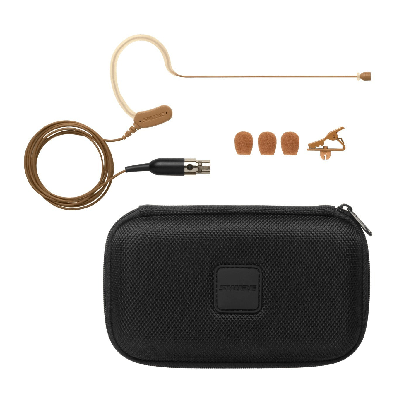 Shure MX153 - Earset Headworn Microphone, Cocoa