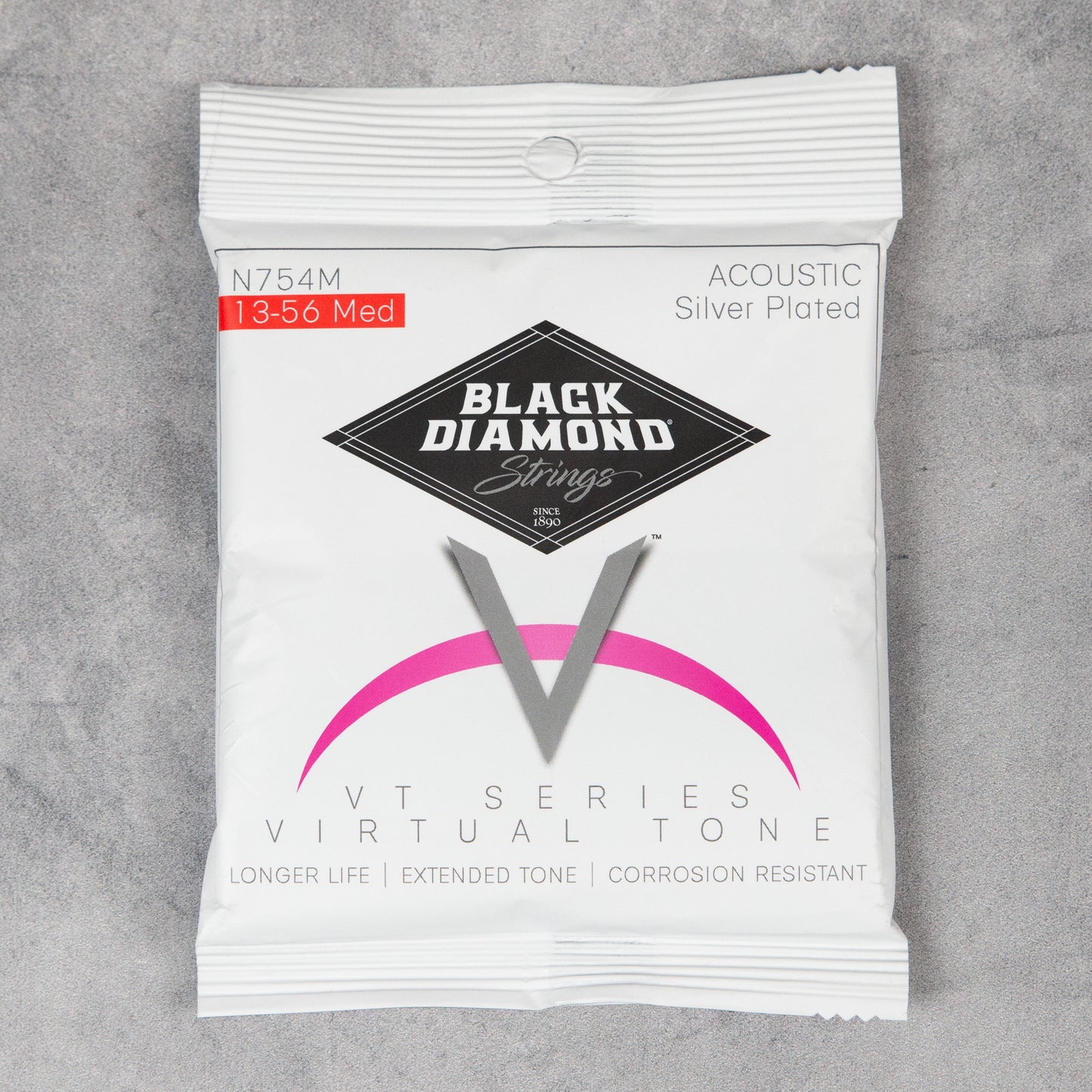 Black Diamond Strings, N754M Acoustic Silverplated Wound, Medium, 13-56