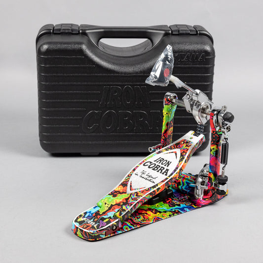 TAMA 50th Anniversary HP900PMPR Power Glide Single Pedal, Psychedelic Rainbow