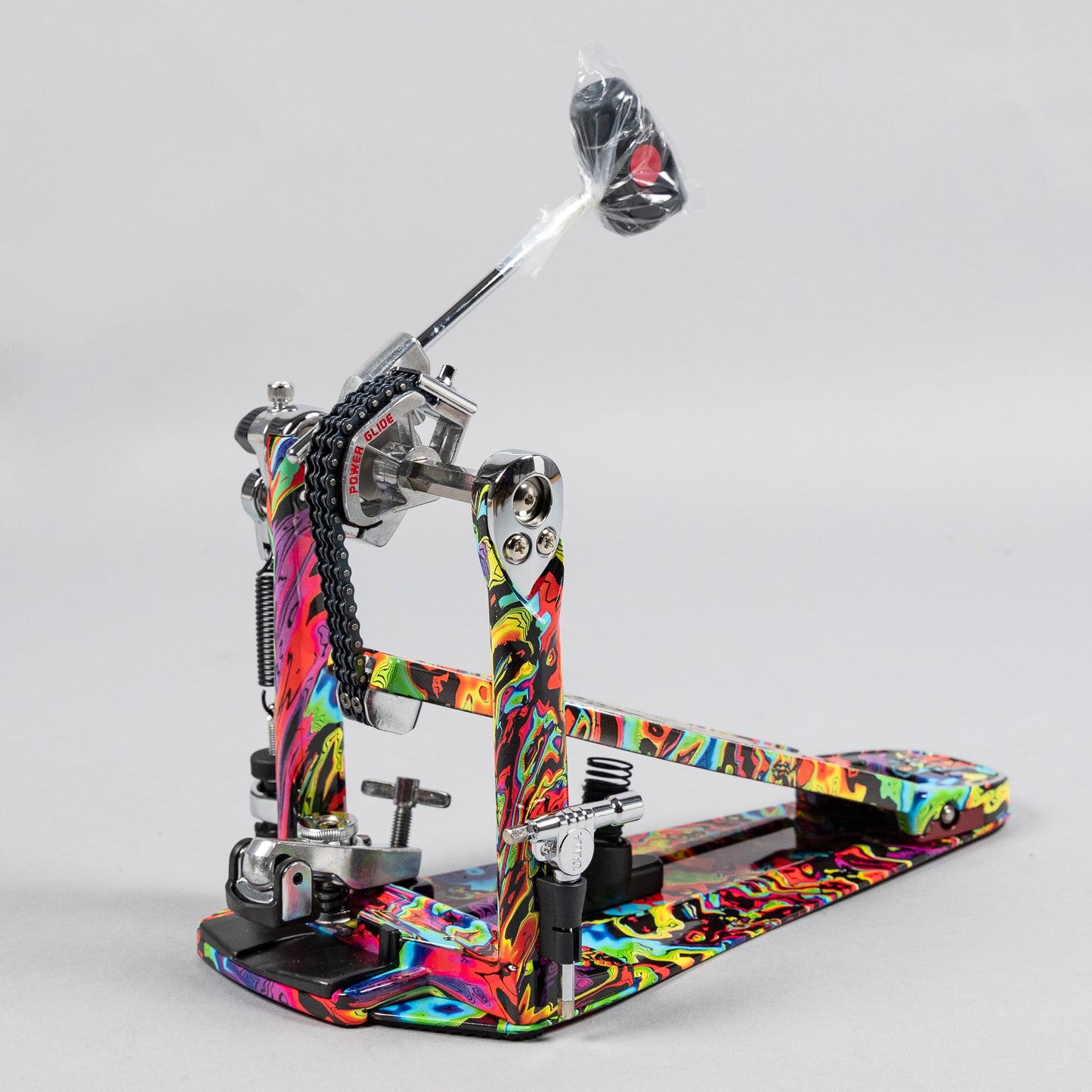 TAMA 50th Anniversary HP900PMPR Power Glide Single Pedal, Psychedelic Rainbow