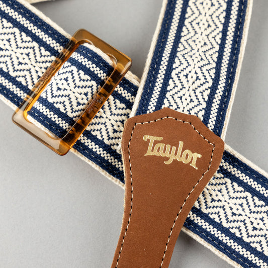 Taylor 2" Academy Strap, Jacquard Cotton, White/Blue