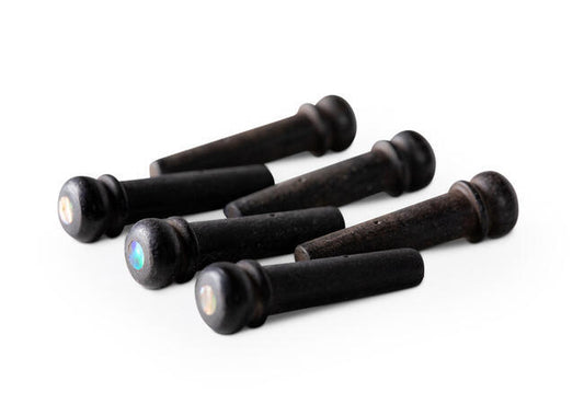 Taylor Ebony Bridge Pins w/Abalone Dots, 6-Pack