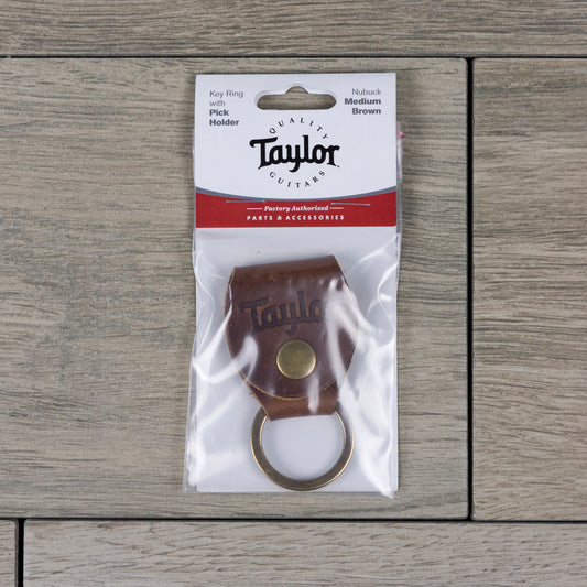 Taylor Key Ring w/ Pick Holder in Medium Brown