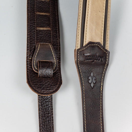 Taylor Reflections 2.5" Leather Guitar Strap, Spruce/Ebony