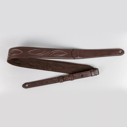 Taylor Vegan Leather 2" Guitar Strap, Chocolate Brown
