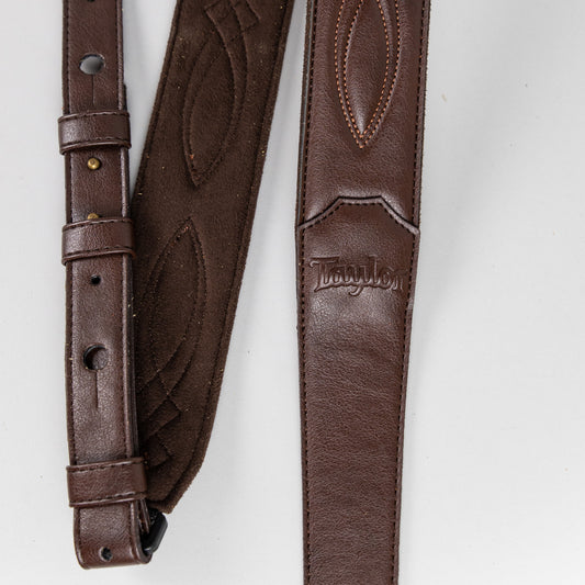 Taylor Vegan Leather 2" Guitar Strap, Chocolate Brown