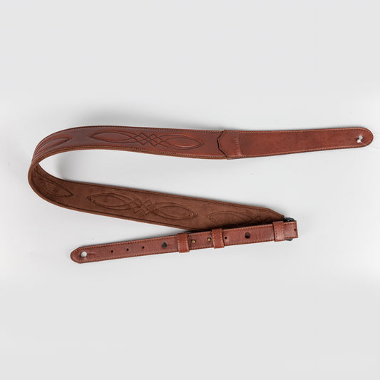 Taylor Vegan Leather 2" Guitar Strap, Medium Brown