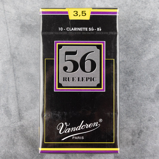 Vandoren 56 Rue Lepic Bb Clarinet Reeds, Strength 3.5 (Box of 10)