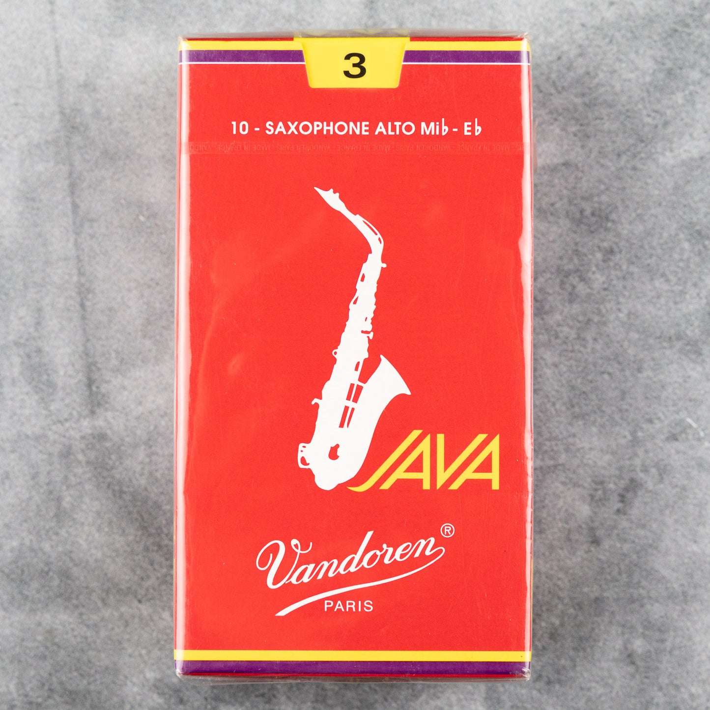 Vandoren Java Filed Red Cut Alto Sax Reeds, Strength 3 (Box of 10)