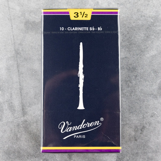 Vandoren Traditional Bb Clarinet Reeds, Strength 3.5 (Box of 10)