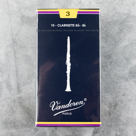 Vandoren Traditional Bb Clarinet Reeds, Strength 3 (Box of 10)