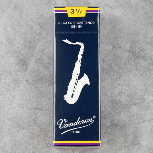 Vandoren Traditional Tenor Sax Reeds, Strength 3.5 (Box of 5)