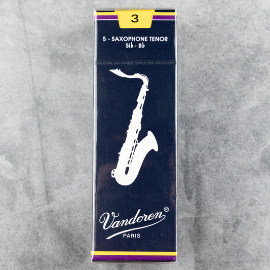 Vandoren Traditional Tenor Sax Reeds, Strength 3 (Box of 5)