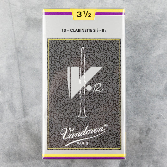 Vandoren V12 Bb Clarinet Reeds, Strength 3.5 (Box of 10)