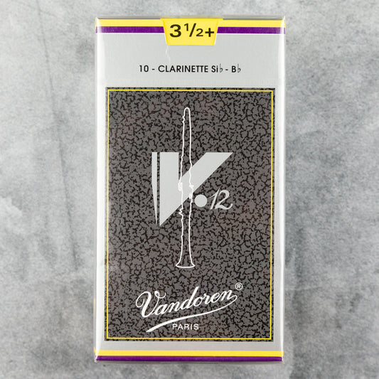 Vandoren V12 Bb Clarinet Reeds, Strength 3.5+ (Box of 10)