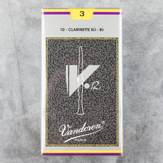 Vandoren V12 Bb Clarinet Reeds, Strength 3 (Box of 10)