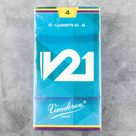 Vandoren V21 Bb Clarinet Reeds, Strength 4 (Box of 10)