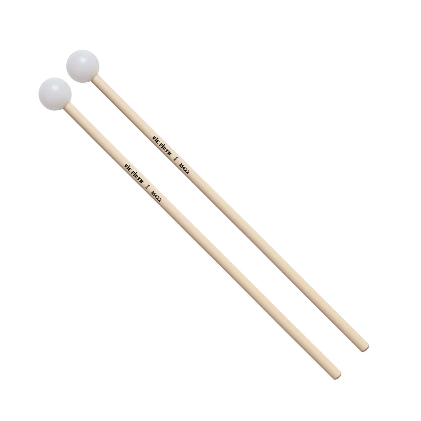 Vic Firth M422 - Articulate Series Keyboard Mallets, 1-1/8" Poly, Round