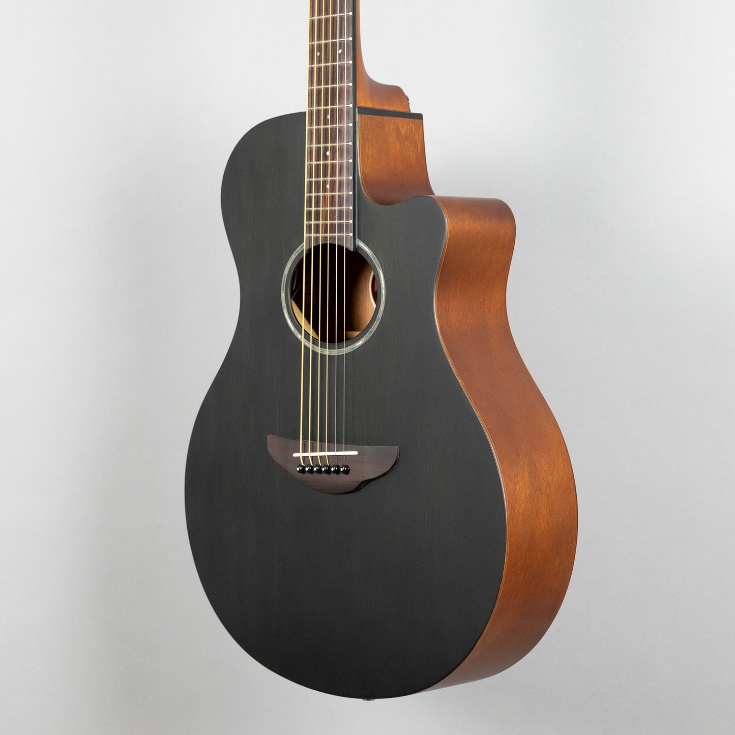 Yamaha APX600M Thinline Acoustic Guitar, Smokey Black (Matte)