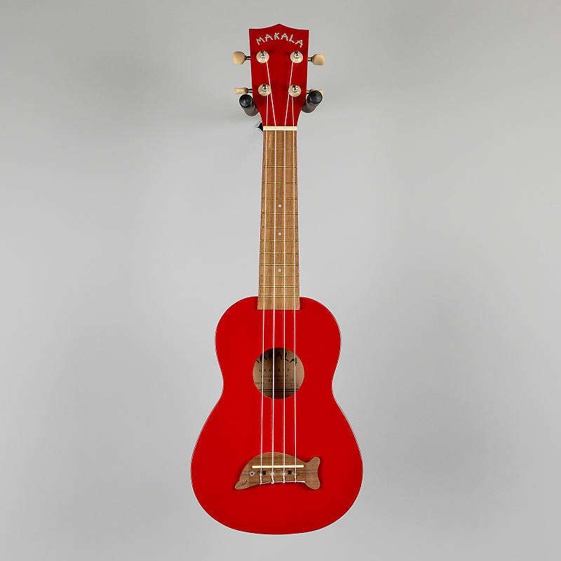 Kala Makala Soprano Dolphin Ukulele, Candy Apple Red