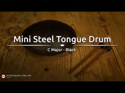 Meinl Sonic Energy MSTD1BK 6" Mini Steel Tongue Drum, C Major, Black