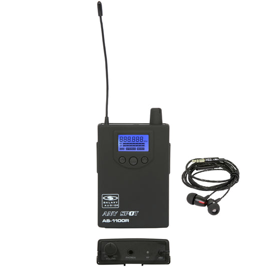 Galaxy Audio AS-1100R Wireless Body Pack Receiver w/Earbuds