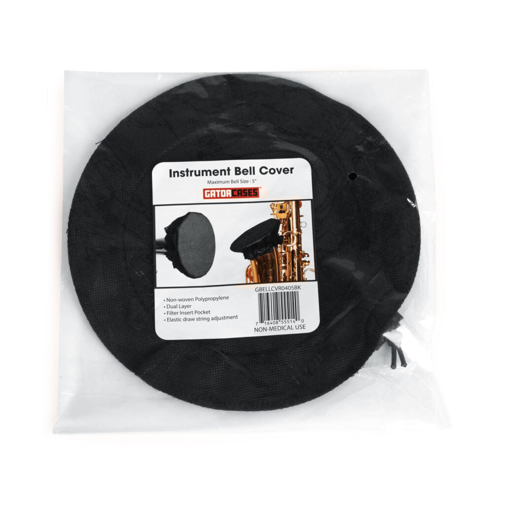Gator GBELLCVR0809BK Bell Cover with Merv 13 Filter, 8-9 inches in Black