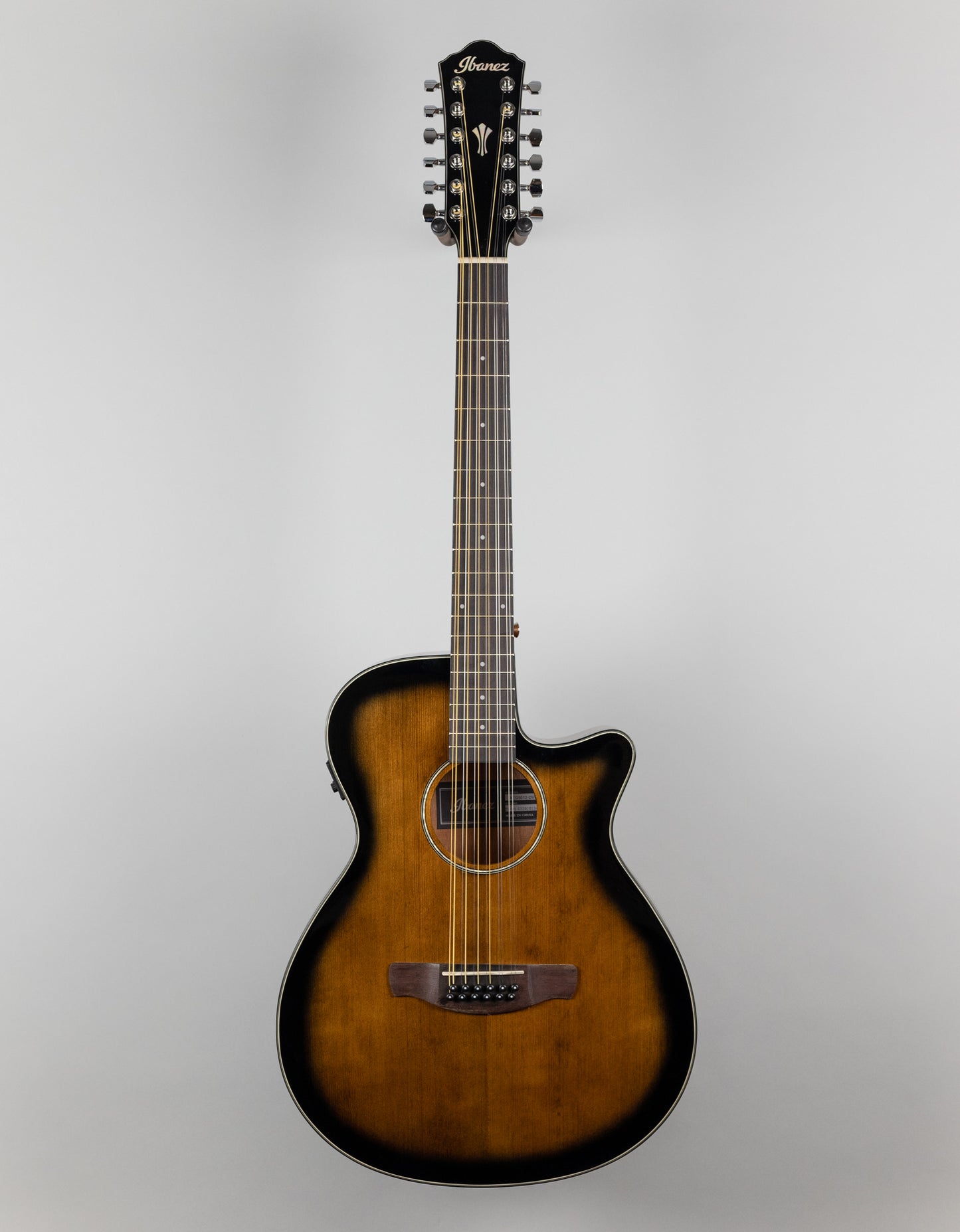 Ibanez AEG5012-DVH 12-String Acoustic/Electric Guitar in Dark Violin Sunburst