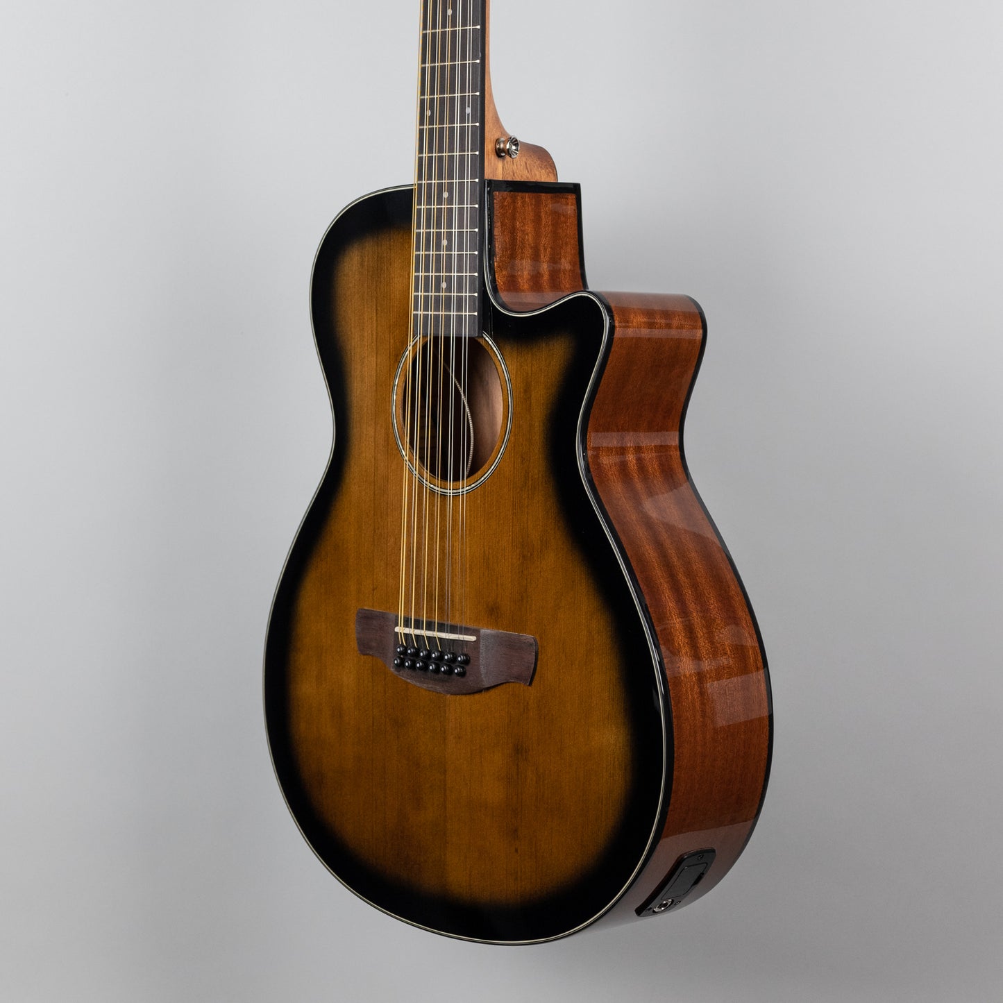 Ibanez AEG5012-DVH 12-String Acoustic/Electric Guitar in Dark Violin Sunburst
