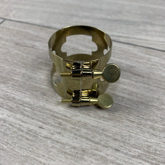 Selmer Eb Baritone Saxophone Ligature, Gold Lacquer Finish