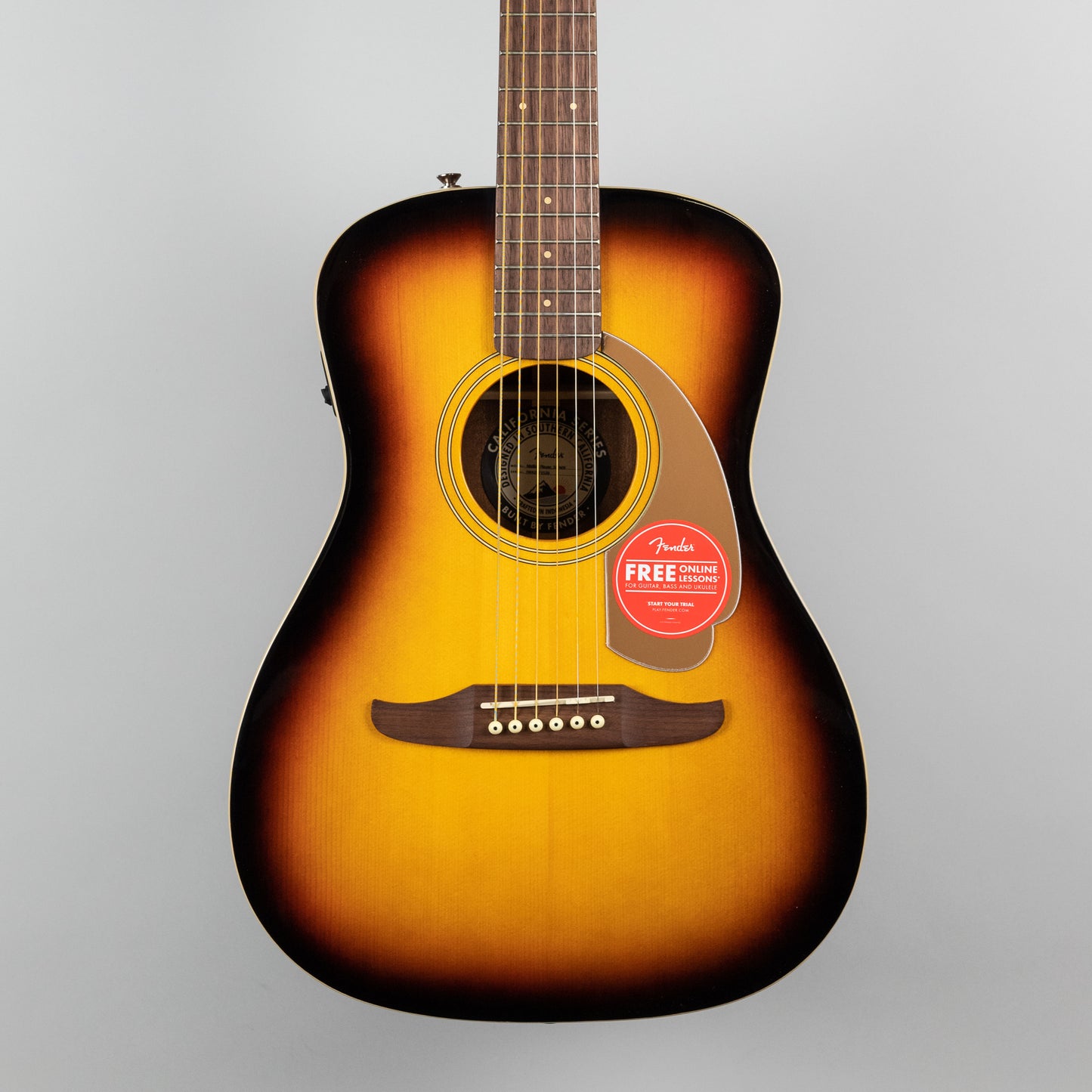 Fender Malibu Player Acoustic/Electric Guitar in Sunburst