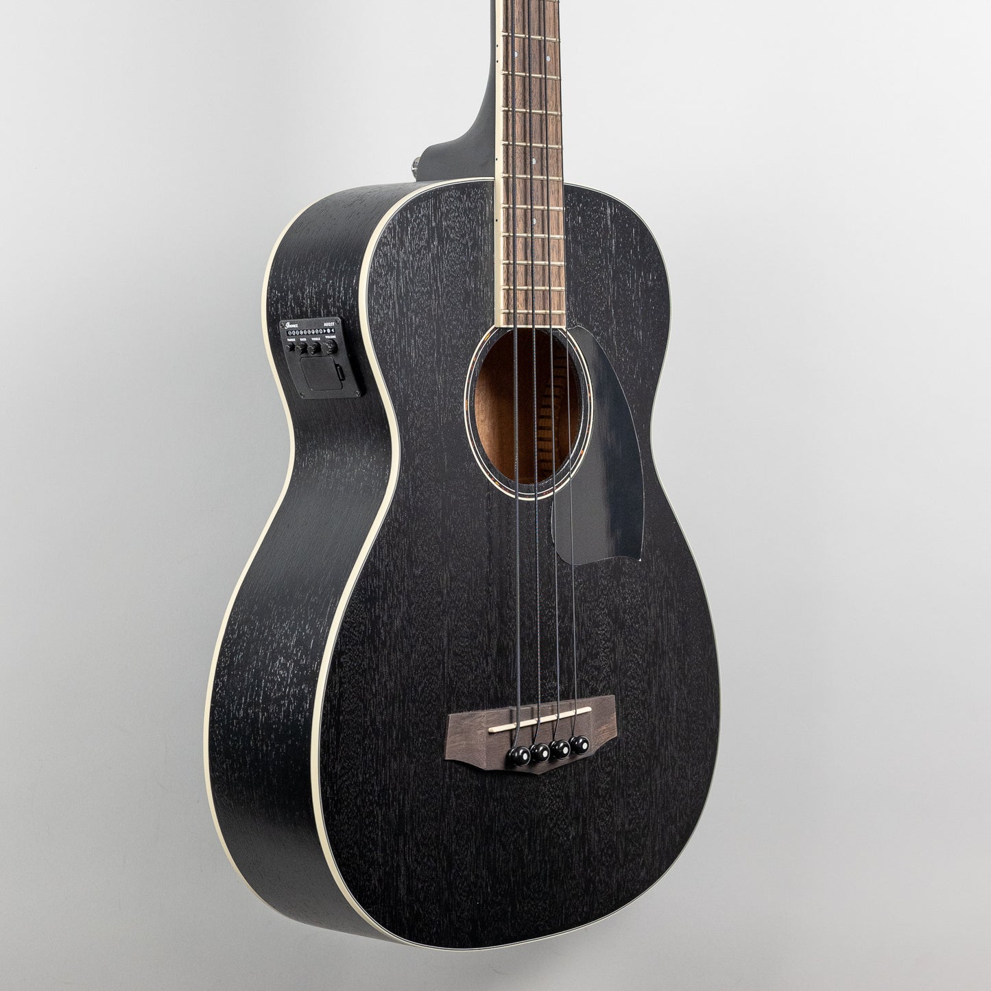 Ibanez PCBE14MH-WK 4-String Acoustic Bass in Weathered Black Open Pore