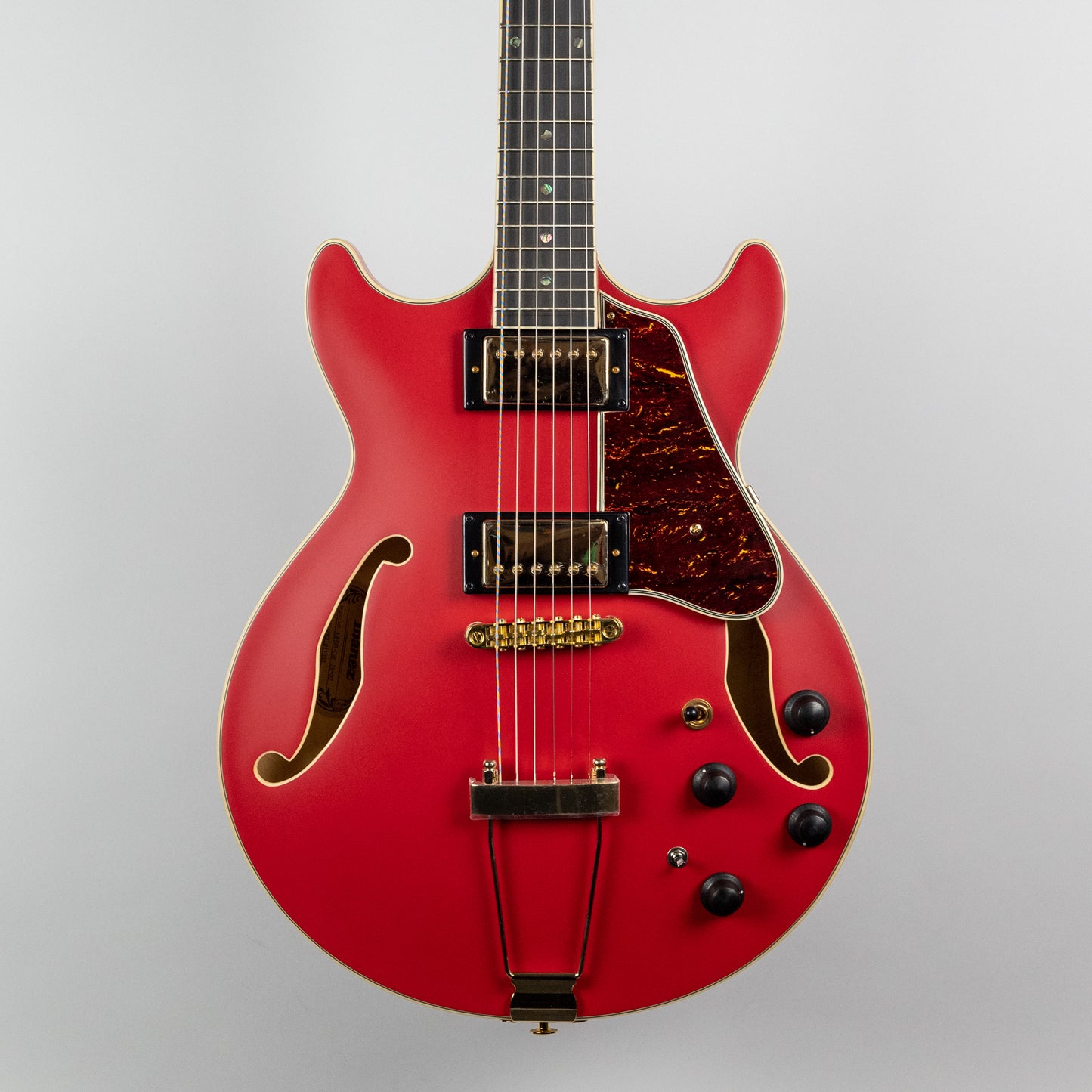Ibanez AMH90-CRF Semi-Hollow Body Guitar in Cherry Red Flat