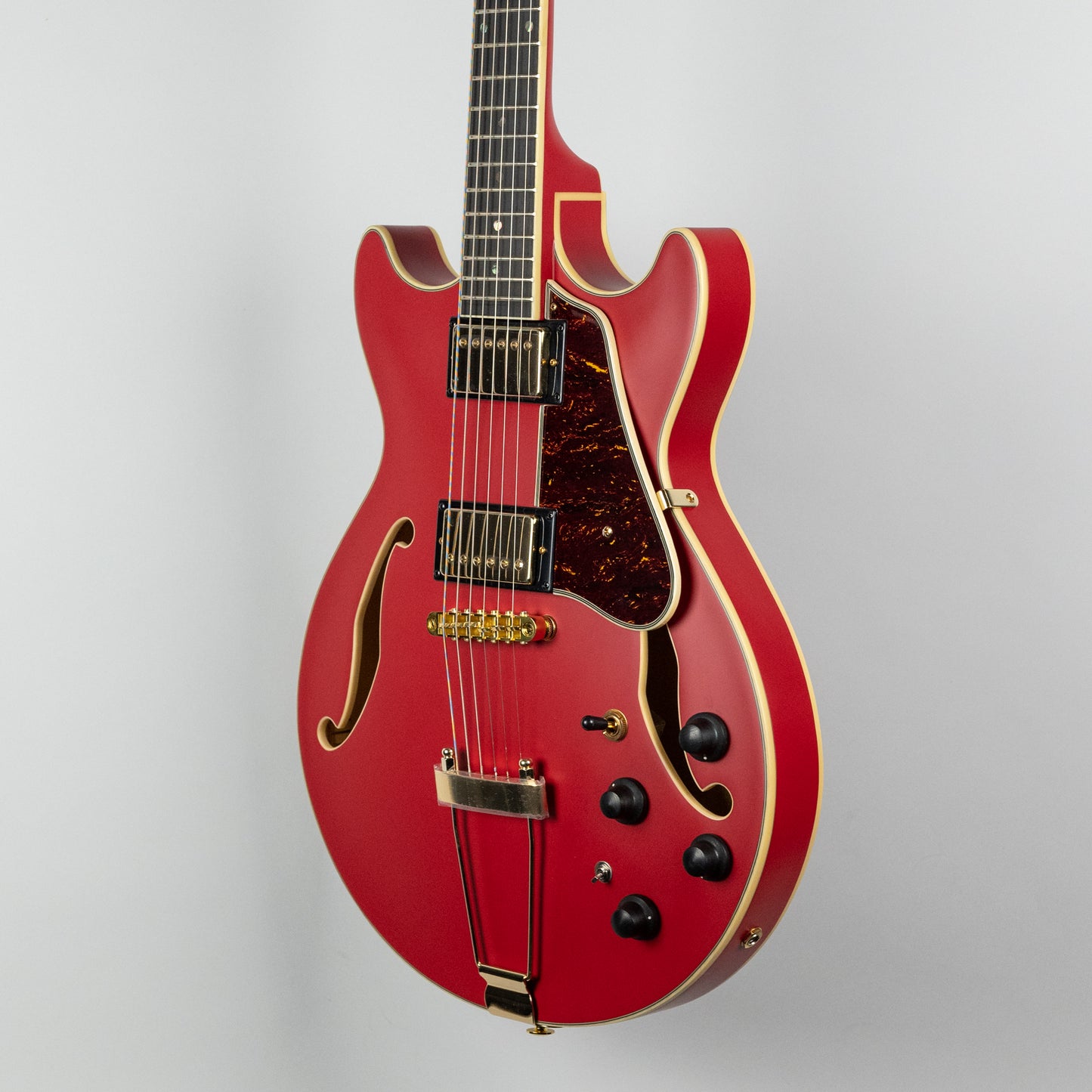 Ibanez AMH90-CRF Semi-Hollow Body Guitar in Cherry Red Flat