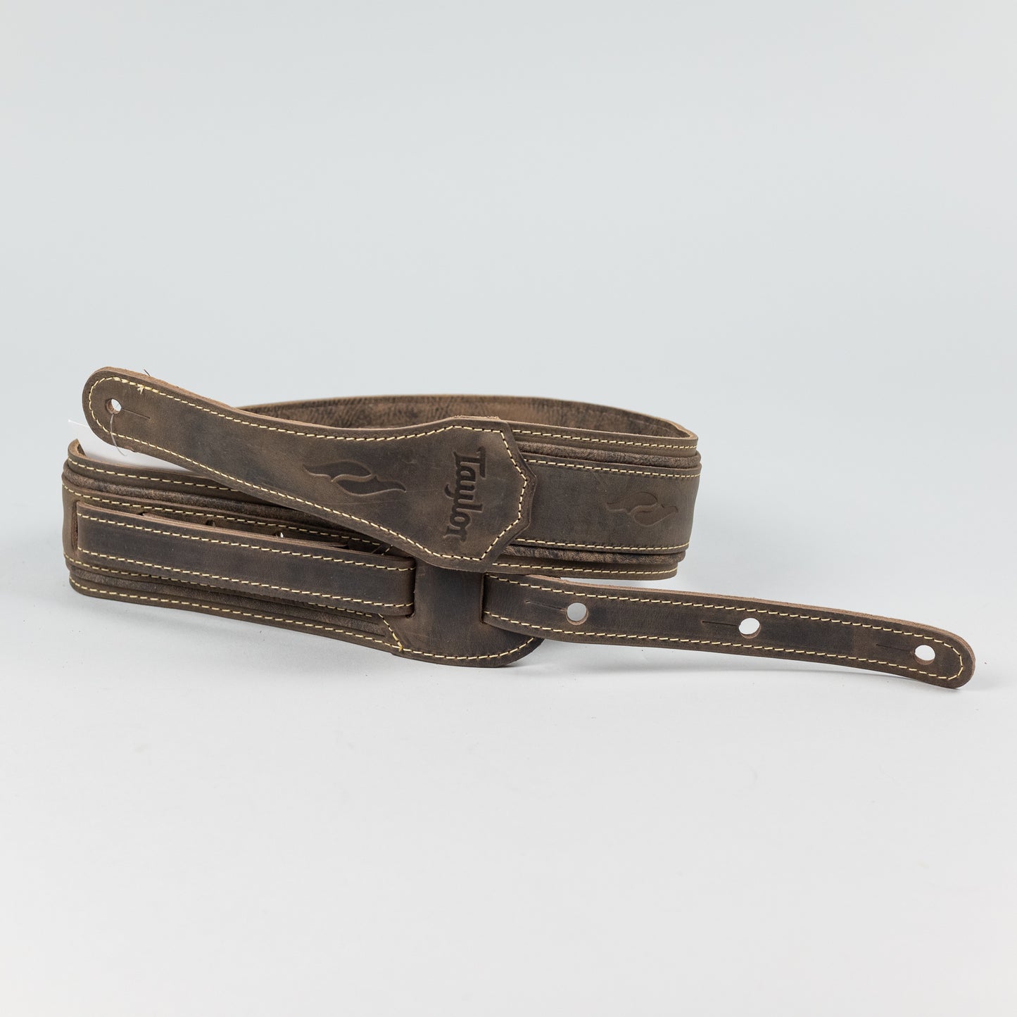 Taylor 800 Series Element Distressed Leather 2.5" Guitar Strap, Dark Brown