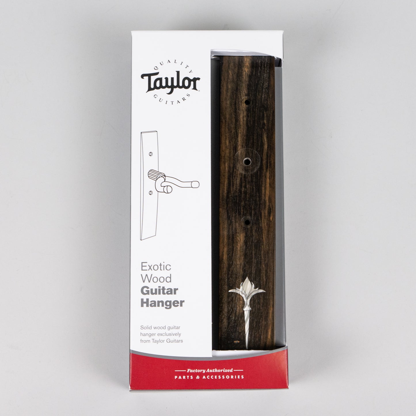 Taylor Ebony Acoustic Guitar Hanger, Nouveau, Italian Acrylic Inlay