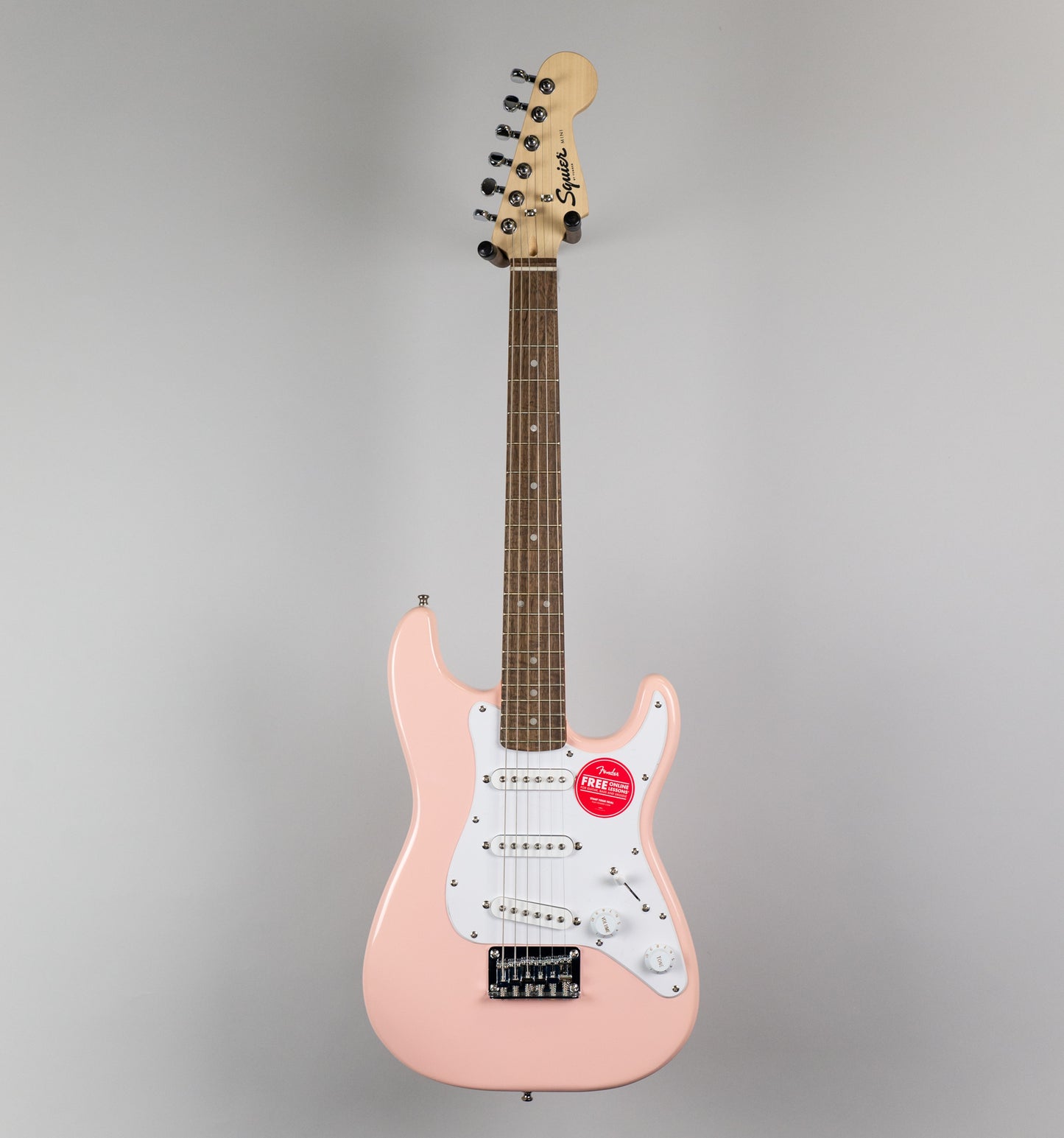 Squier Mini Stratocaster in Shell Pink