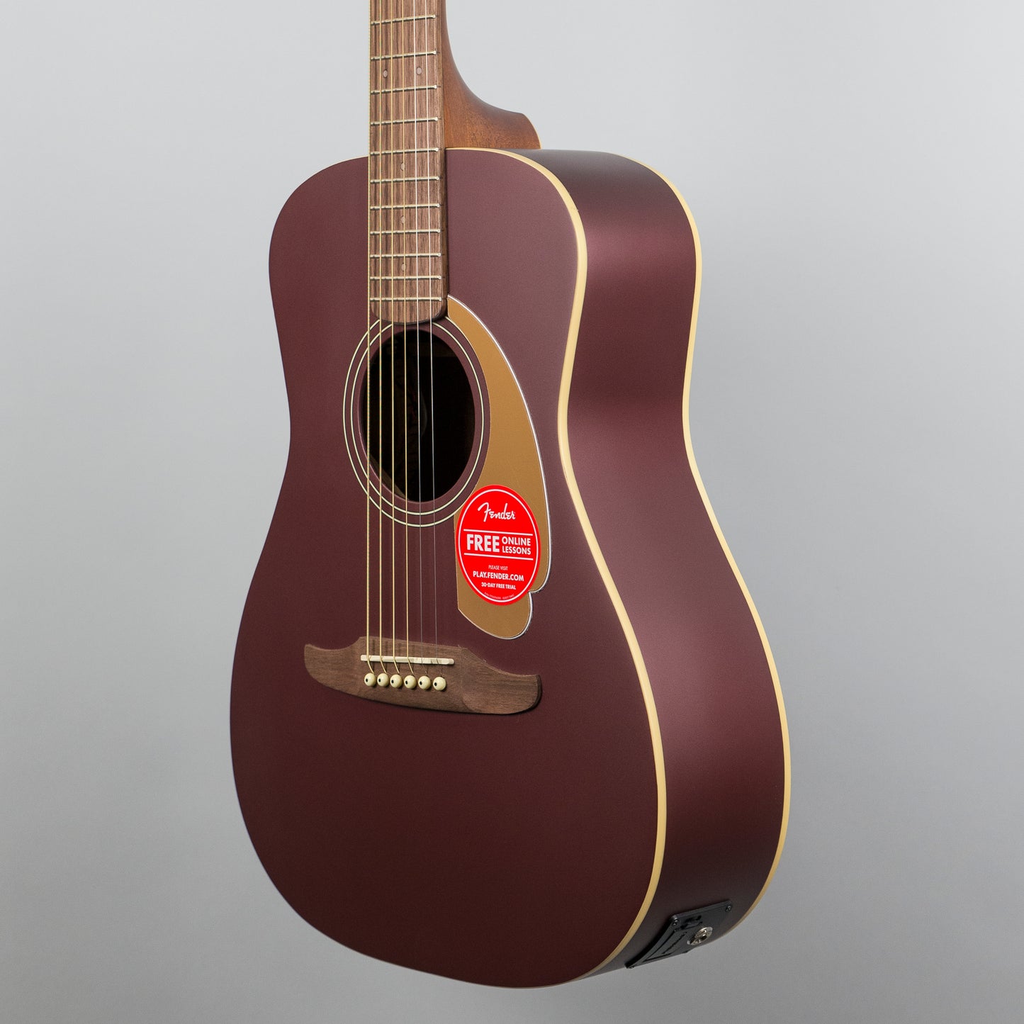 Fender Malibu Player Acoustic/Electric Guitar in Burgundy Satin