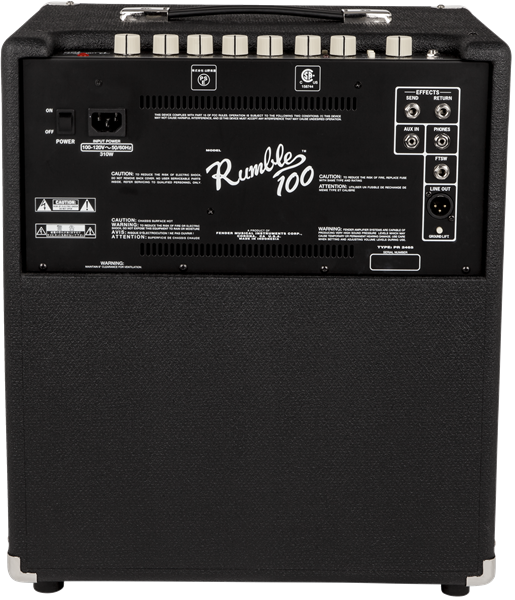 Fender Rumble 100 (V3), 120V, Bass Amp Black/Silver