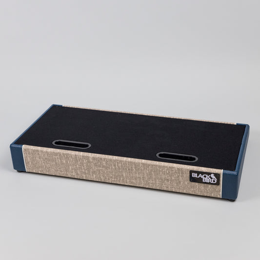 Blackbird 12 x 24 Custom Fawn/Navy Tolex Pedalboard with ATA Case