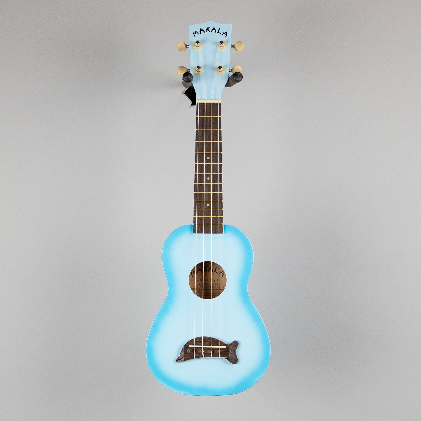 Kala Makala Soprano Dolphin Ukulele, Light Blue Burst