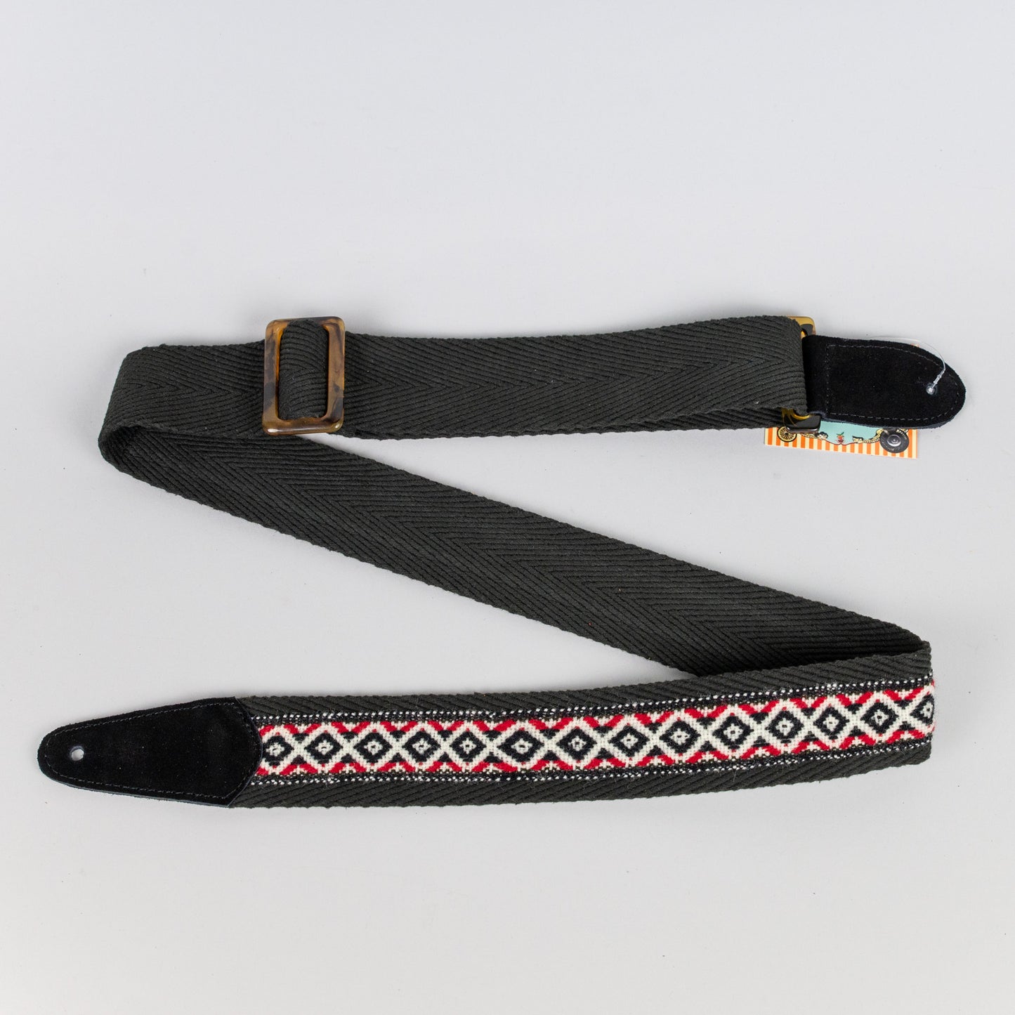 Henry Heller 2" Original Tort-o Tri Glide Guitar Strap, Black/Black