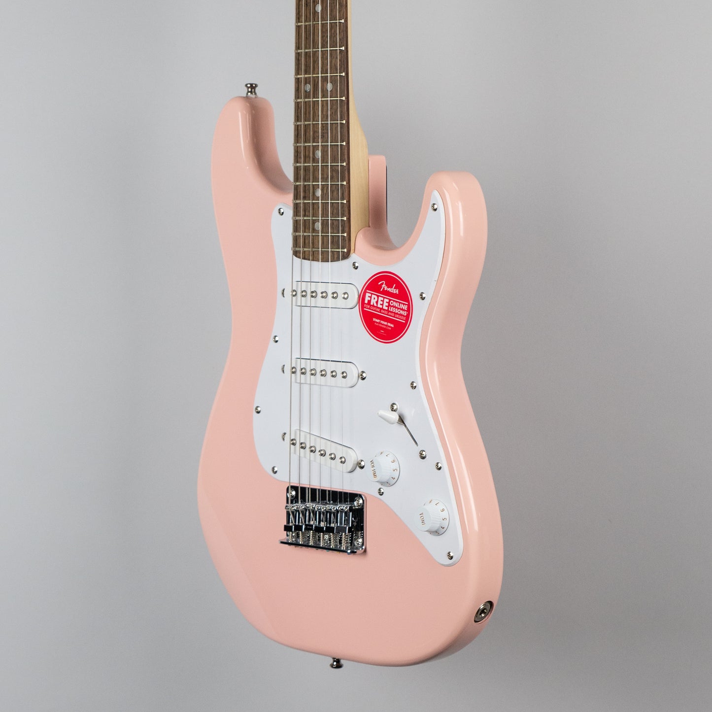 Squier Mini Stratocaster in Shell Pink