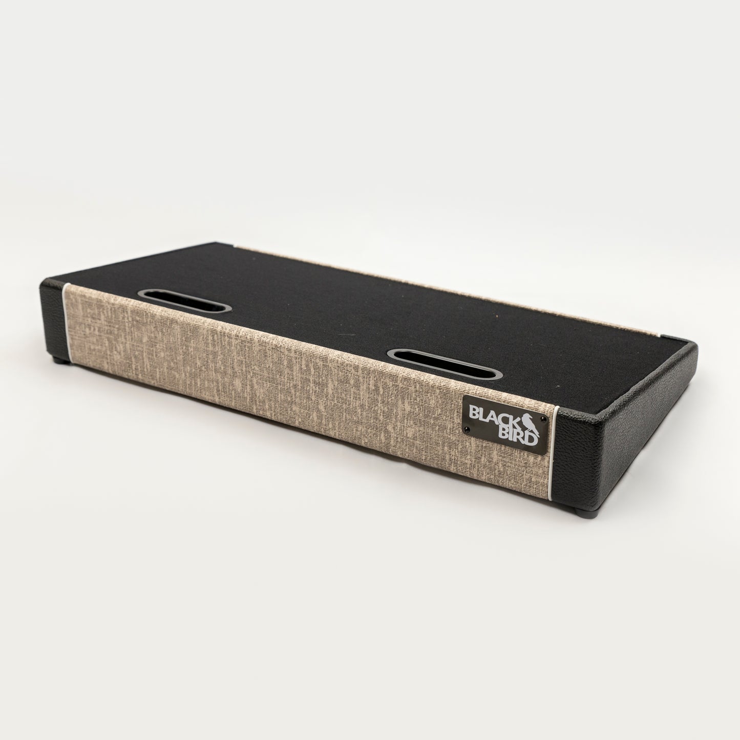Blackbird 12 x 24 Custom Fawn/Black Tolex Pedalboard, 1/4"-In XLR-Out, with ATA Case