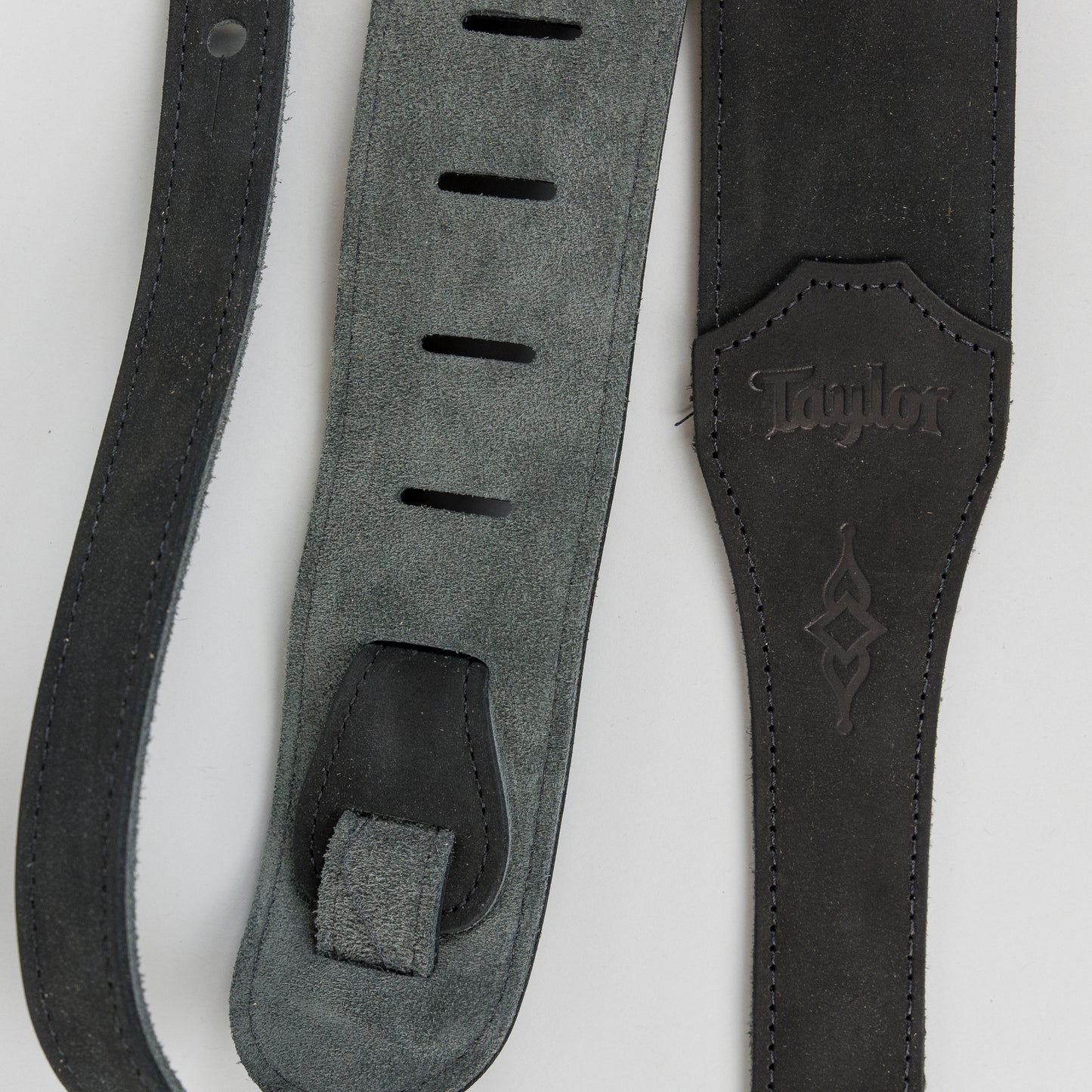 Taylor 300 Series Gemstone Black Sanded Suede Guitar Strap, 2.5"