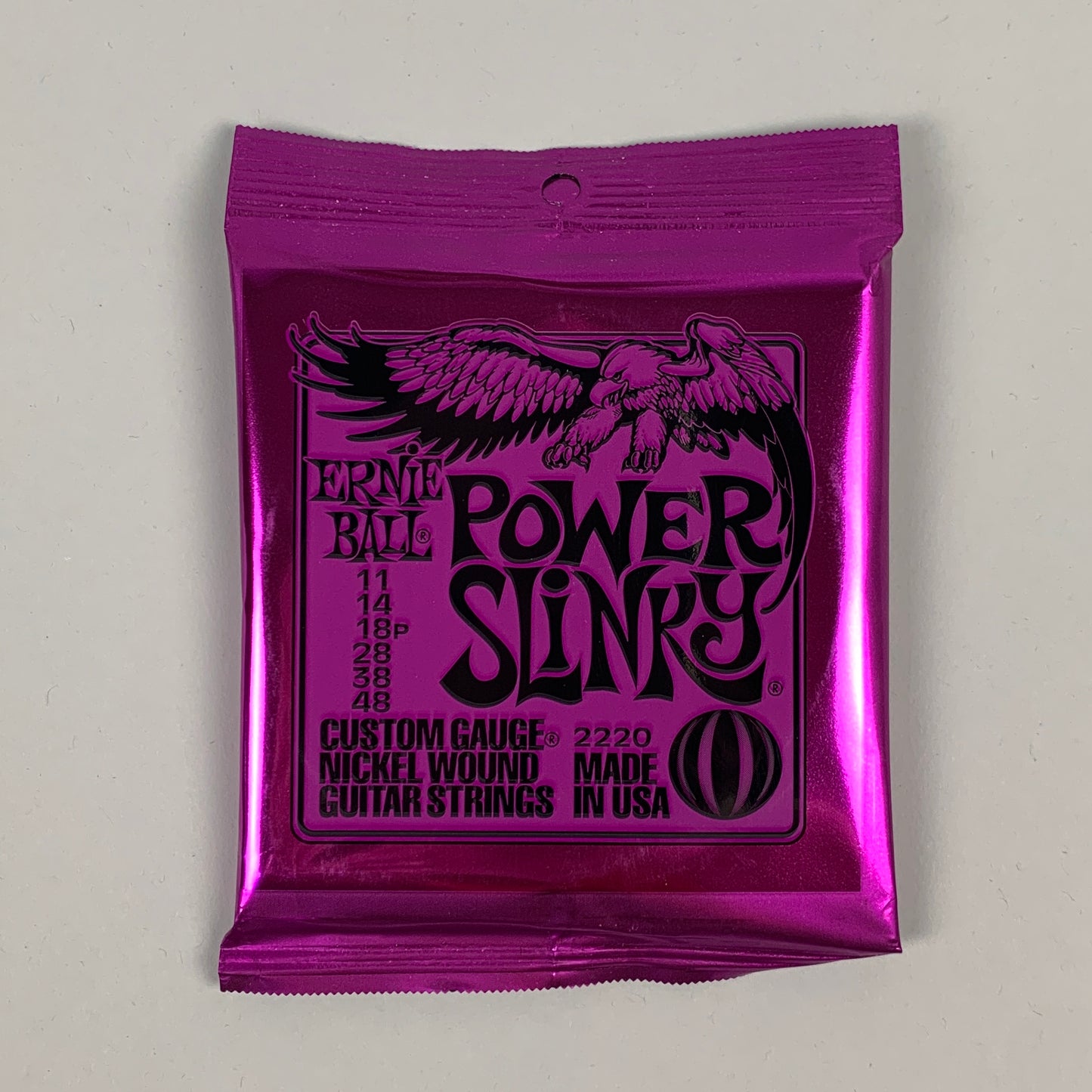 Ernie Ball Power Slinky Nickel Wound Electric Guitar Strings, 11-48