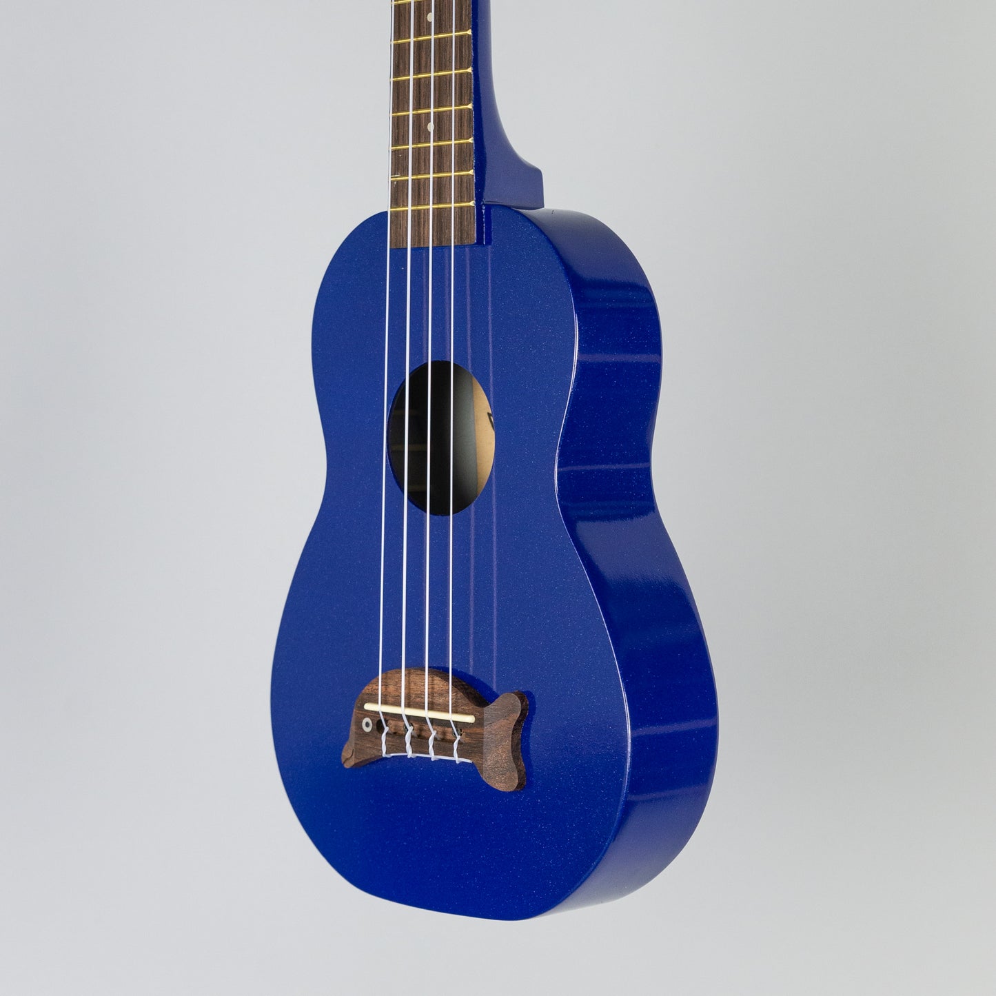 Kala Makala Soprano Dolphin Ukulele, Metallic Blue